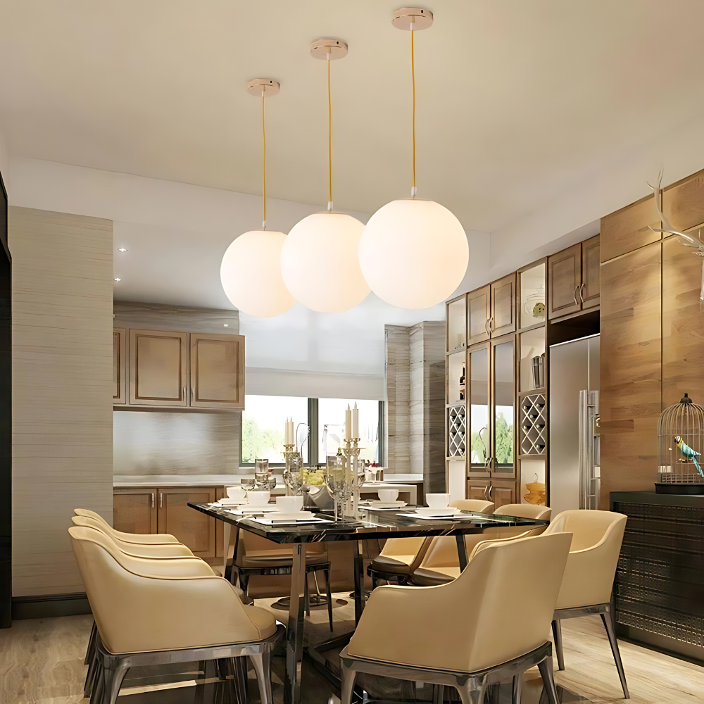 Pendant Light Milky Glass in Nordic Style | Zorevo