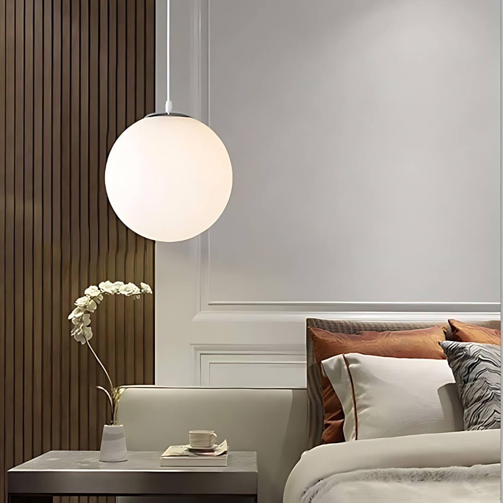 Pendant Light Milky Glass in Nordic Style | Zorevo
