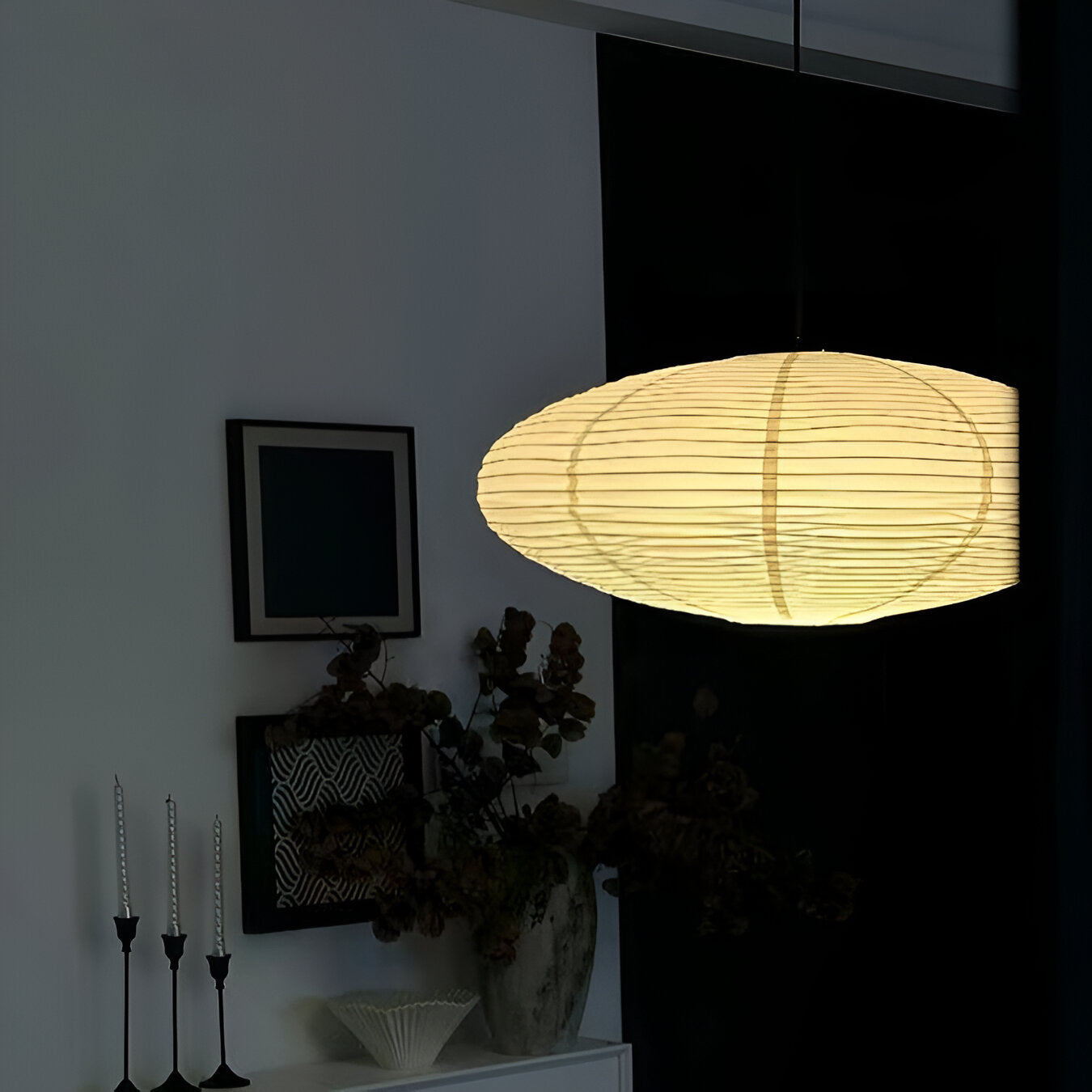 Pendant Light Mulberry Paper Japandi Style | Sorano