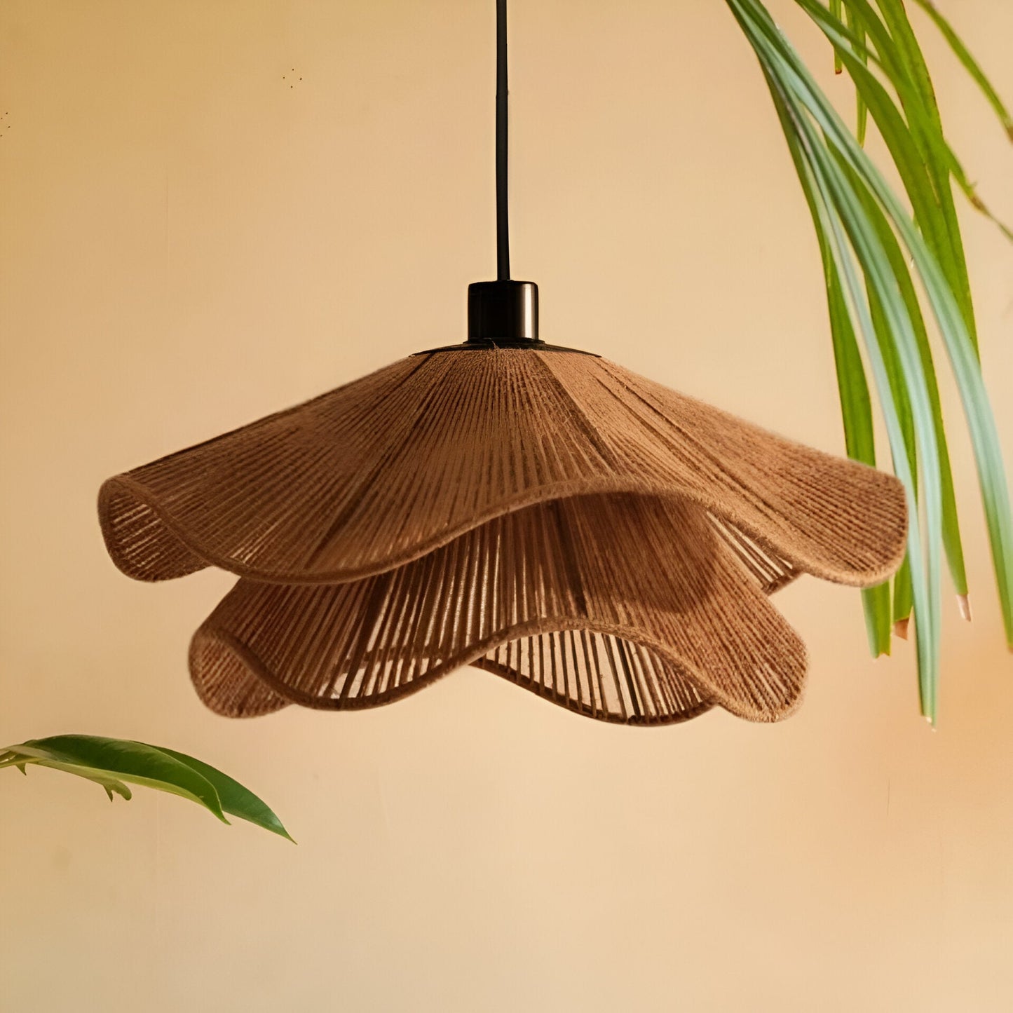 Pendant Light Natural Jute Boho Style | Vilora