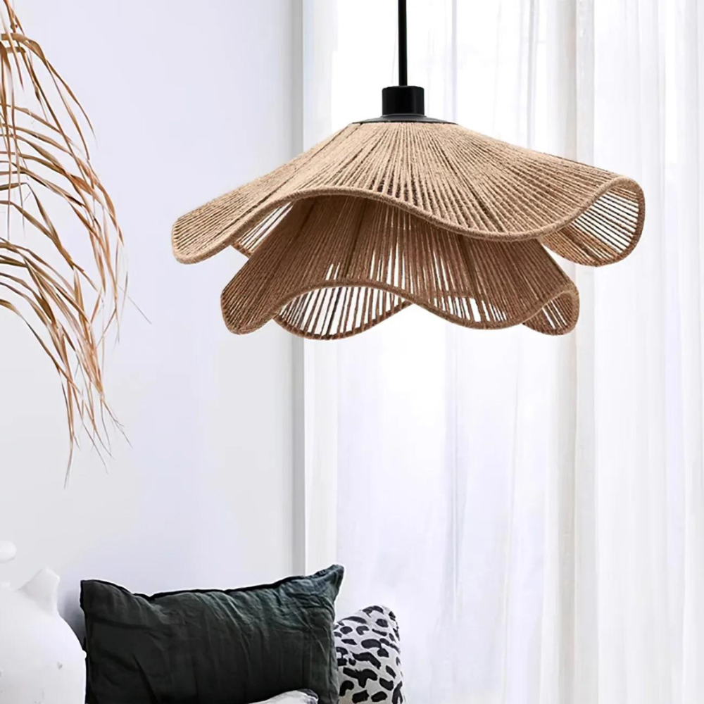 Pendant Light Natural Jute Boho Style | Vilora