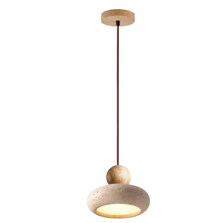Pendant Light Natural Travertine Retro Wabi Sabi Style | Tavoro