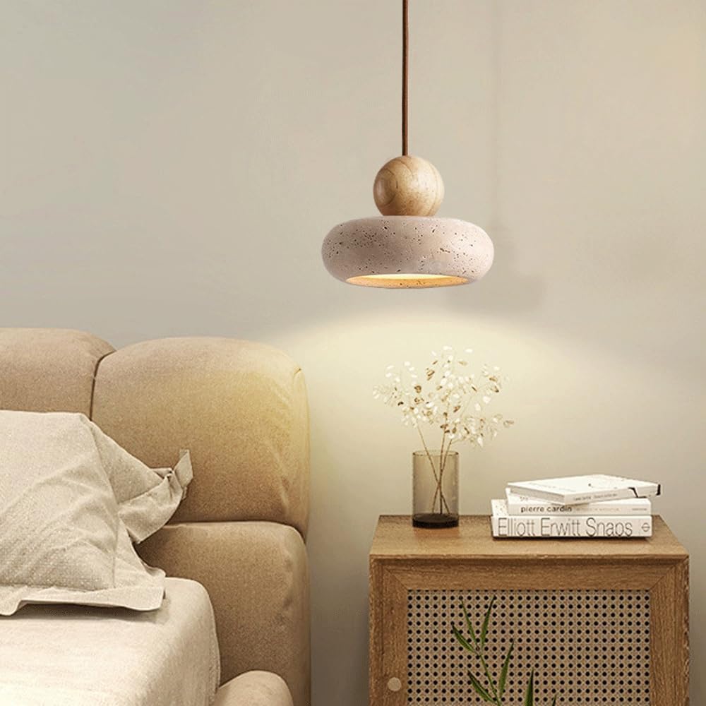 Pendant Light Natural Travertine Retro Wabi Sabi Style | Tavoro