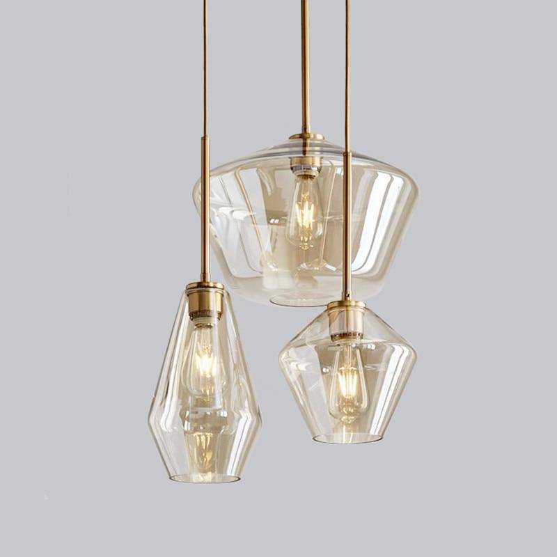 Pendant Light Nordic Metal Glass Cluster Design | Vulmera