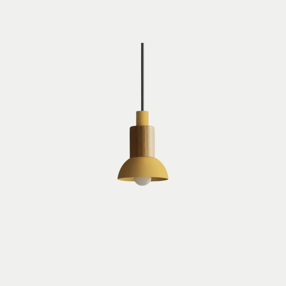 Pendant Light Nordic Shape Wood Metal | Arveta