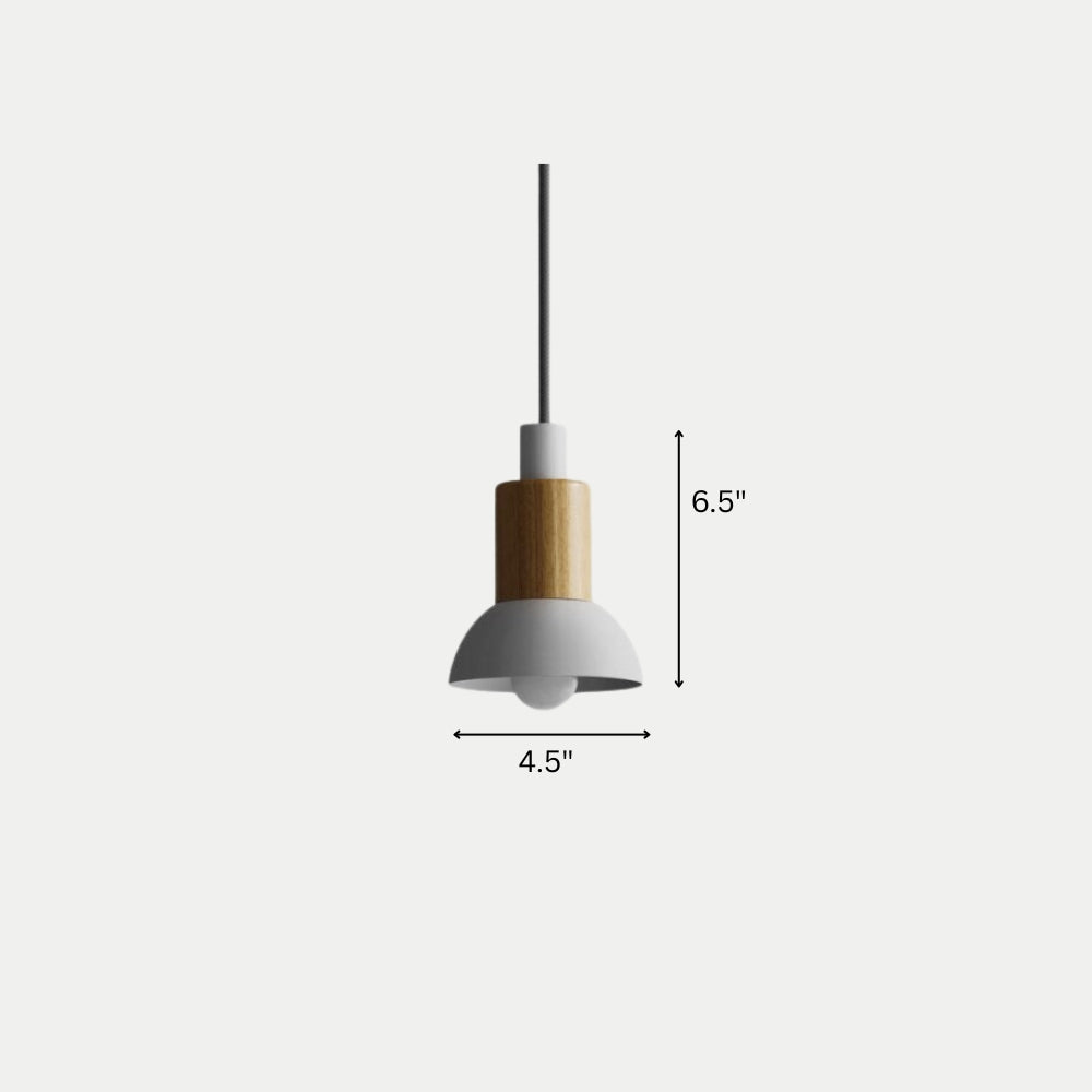 Pendant Light Nordic Shape Wood Metal | Arveta