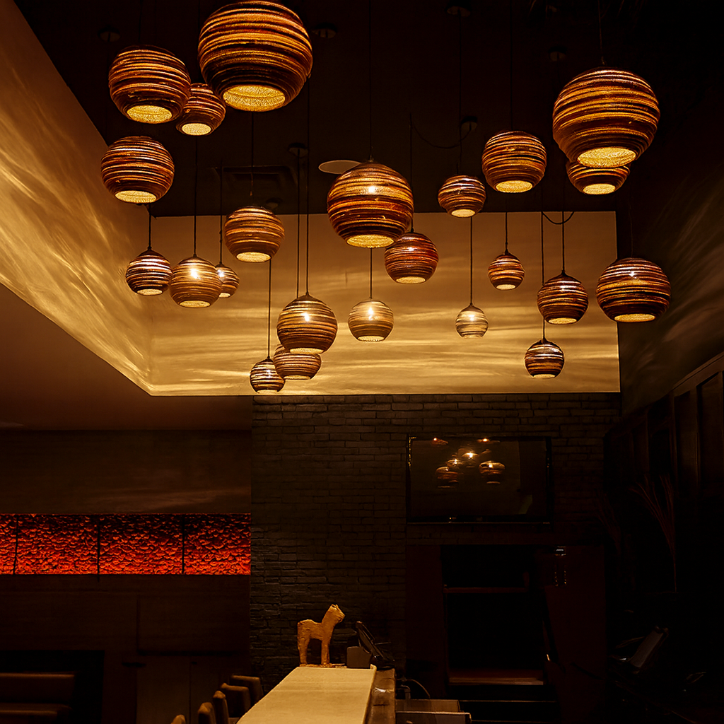 Pendant Light Paper Cardboard in Nordic Style | Sodvera