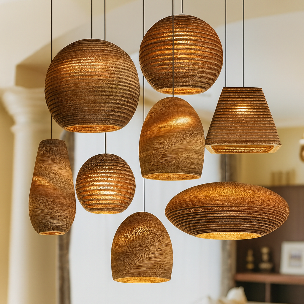 Pendant Light Paper Cardboard in Nordic Style | Sodvera