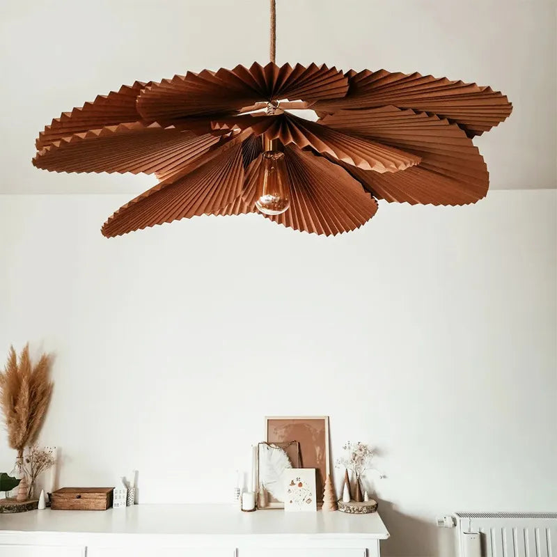 Pendant Light Paper Flower Art Deco Style | Florica