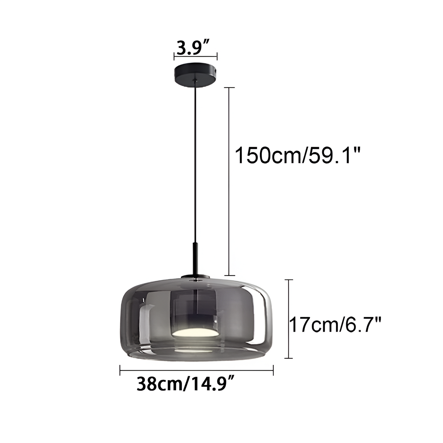 Pendant Light Retro Glass LED Modern Style | Halvra