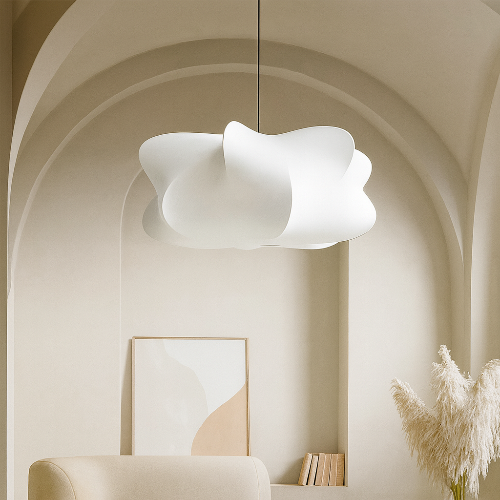 Pendant Light Silk Shade Modern Minimalist | Jureva