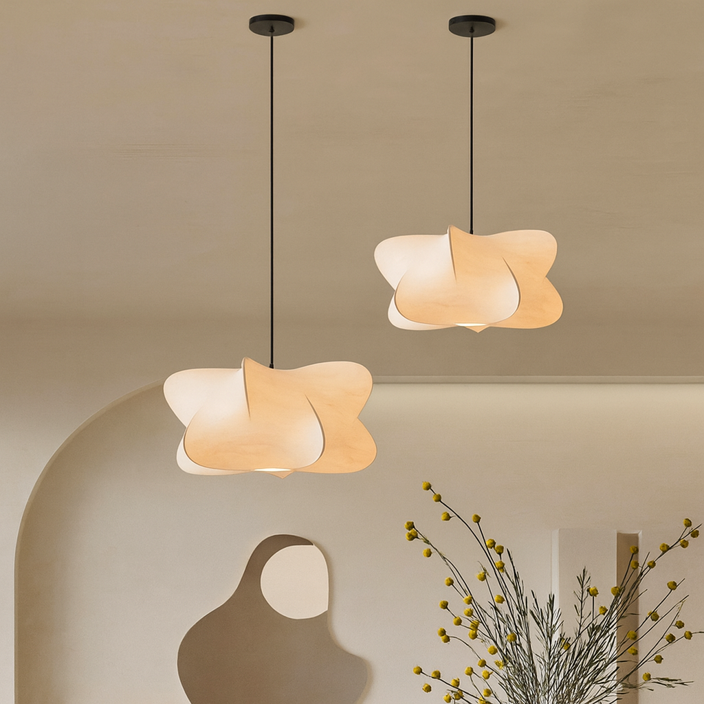 Pendant Light Silk Shade Modern Minimalist | Jureva