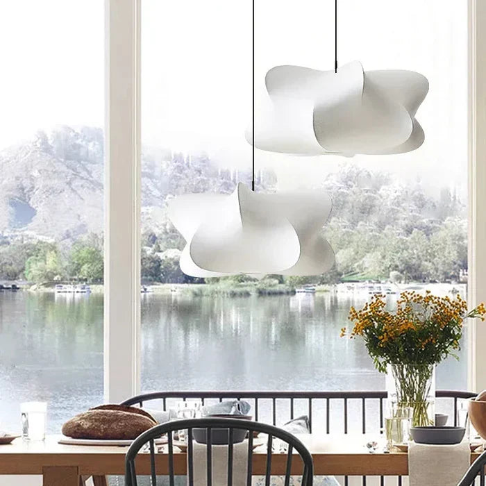 Pendant Light Silk Shade Modern Minimalist | Jureva