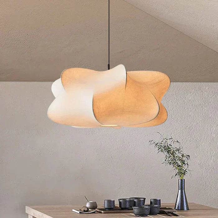 Pendant Light Silk Shade Modern Minimalist | Jureva