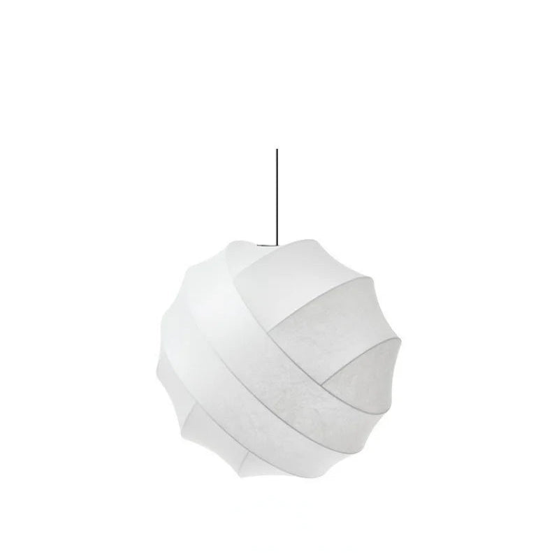 Pendant Light Silk Sphere in Wabi Sabi Style | Sabire