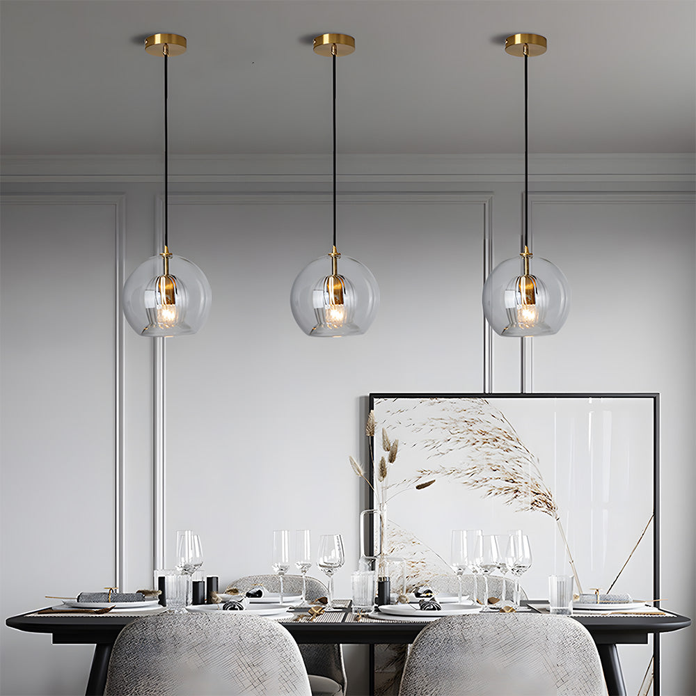 Pendant Light Spherical Glass in Nordic Modern Style | Vynari