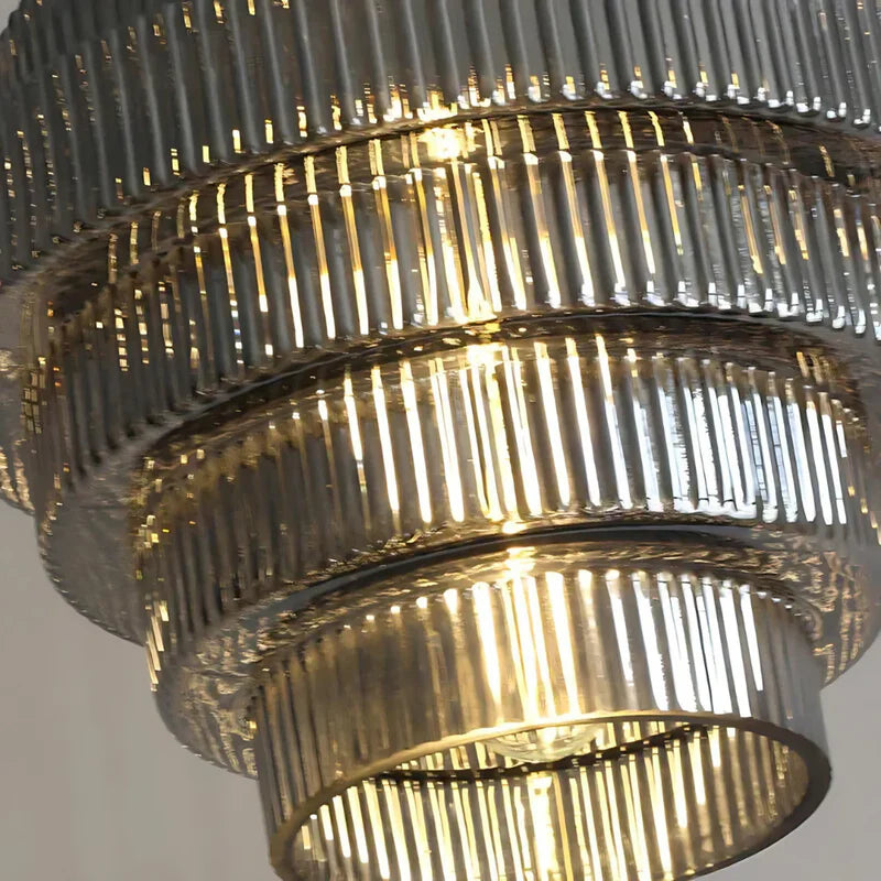 Pendant Light Tiered Glass Shade Modern Interior | Lunario
