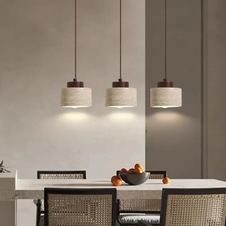 Pendant Light Travertine Shade Nordic Minimalist Style | Lemiro