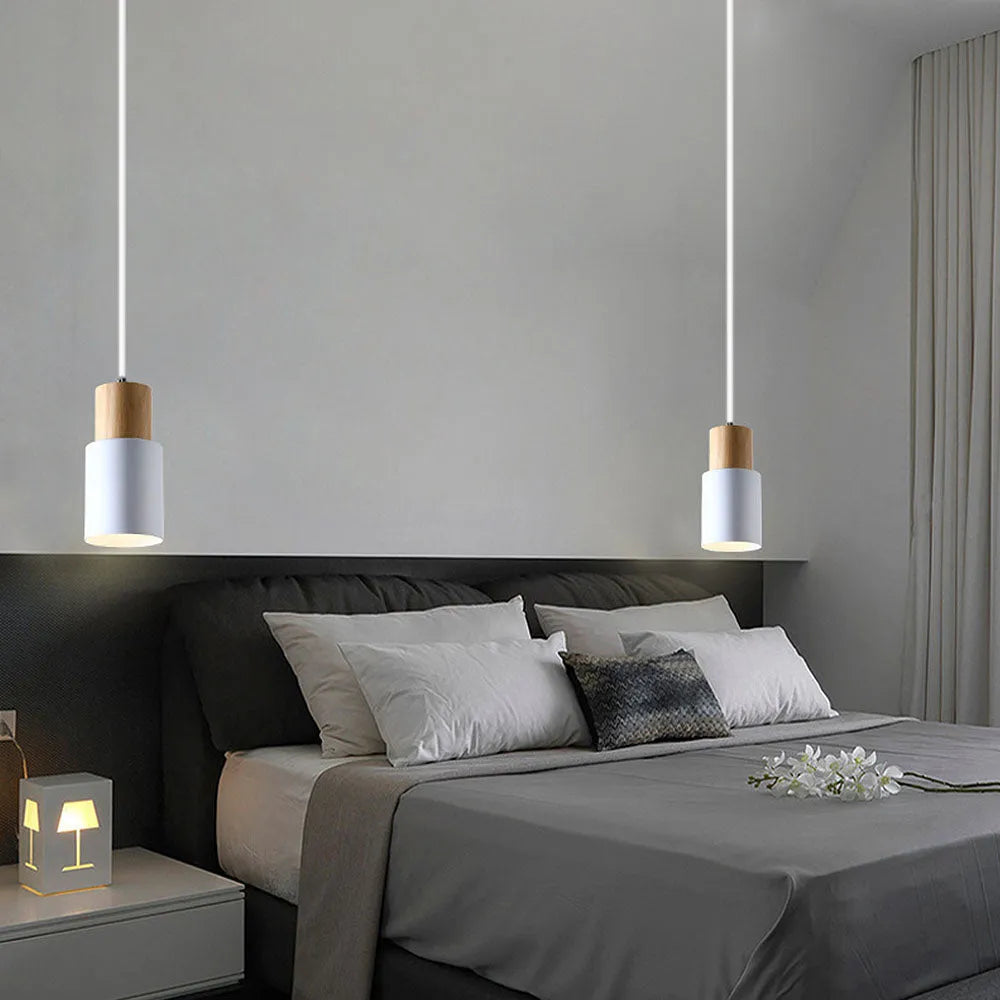Pendant Light Wood Accent LED in Nordic Design | Macylea
