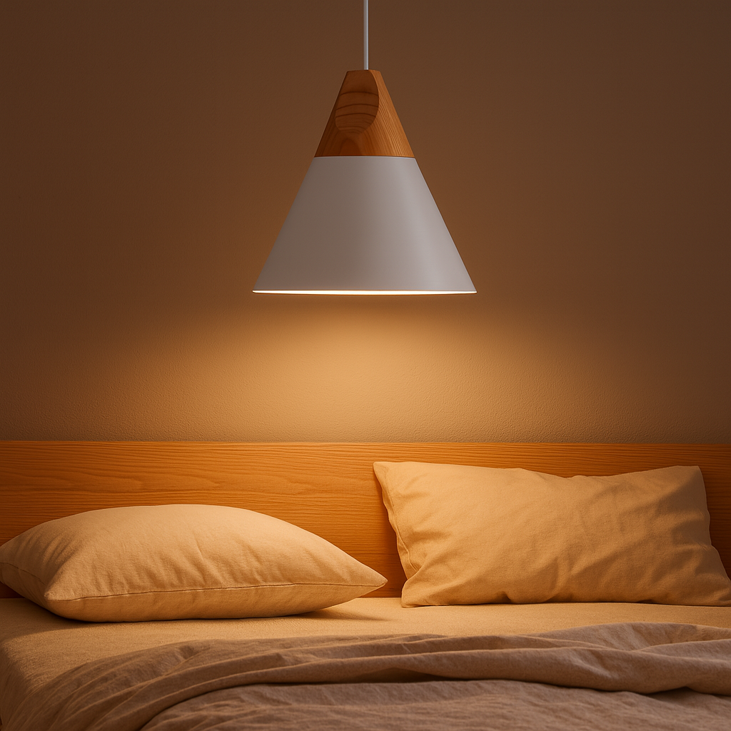 Pendant Light Wood Aluminium Nordic Style | Alvarn