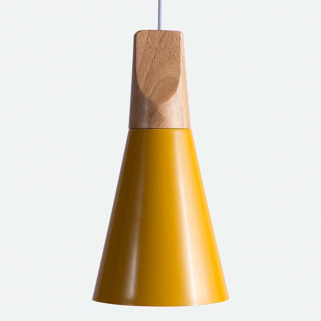 Pendant Light Wood Aluminium Nordic Style | Alvarn