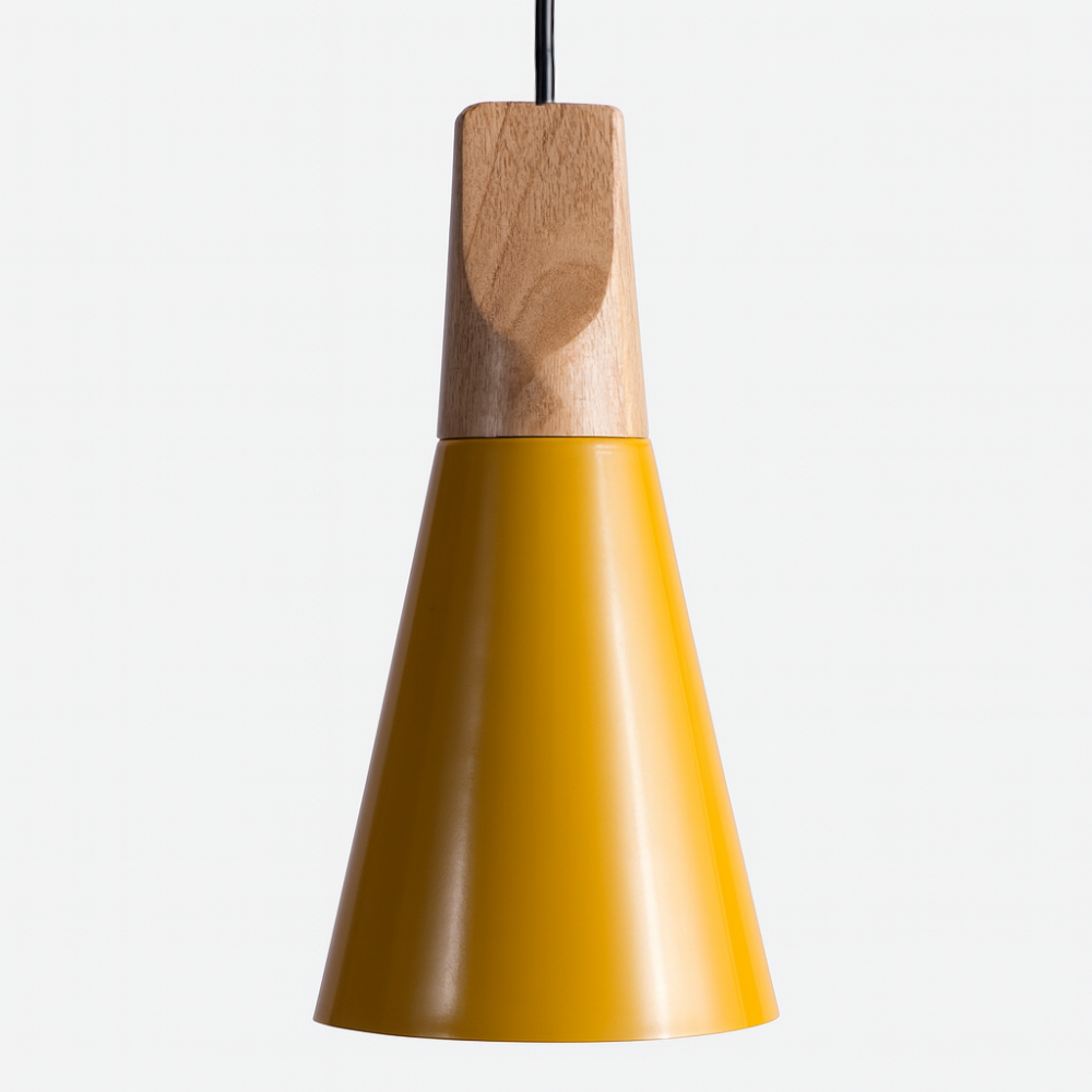 Pendant Light Wood Aluminium Nordic Style | Alvarn