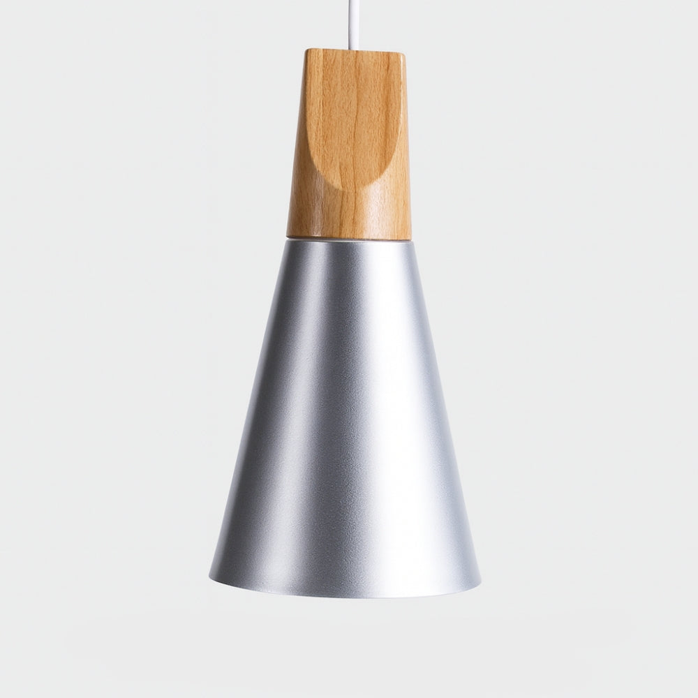 Pendant Light Wood Aluminium Nordic Style | Alvarn
