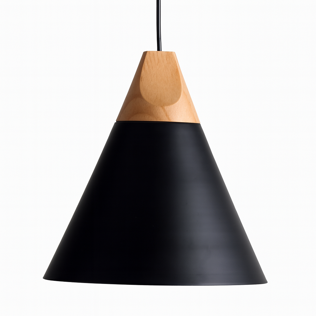 Pendant Light Wood Aluminium Nordic Style | Alvarn
