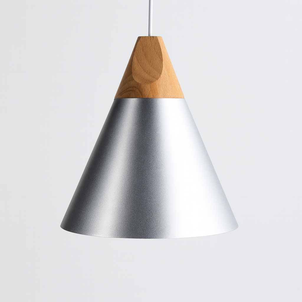 Pendant Light Wood Aluminium Nordic Style | Alvarn