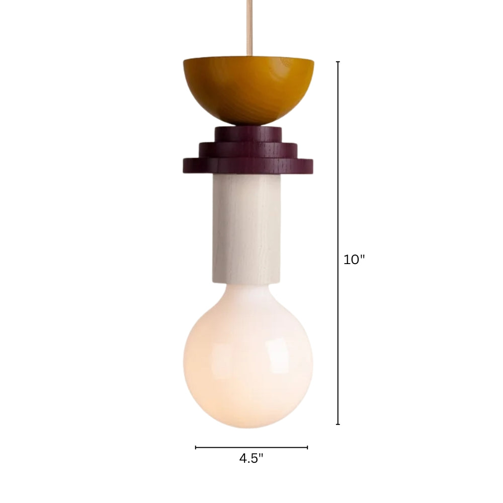 Pendant Light Wood LED Nordic Geometric Lighting | Nordilo