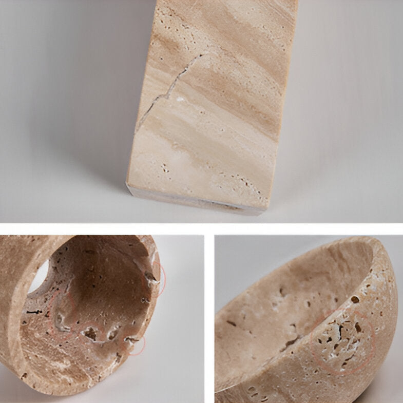 Pendant Light Yellow Travertine Retro Bell Design | Vinoro