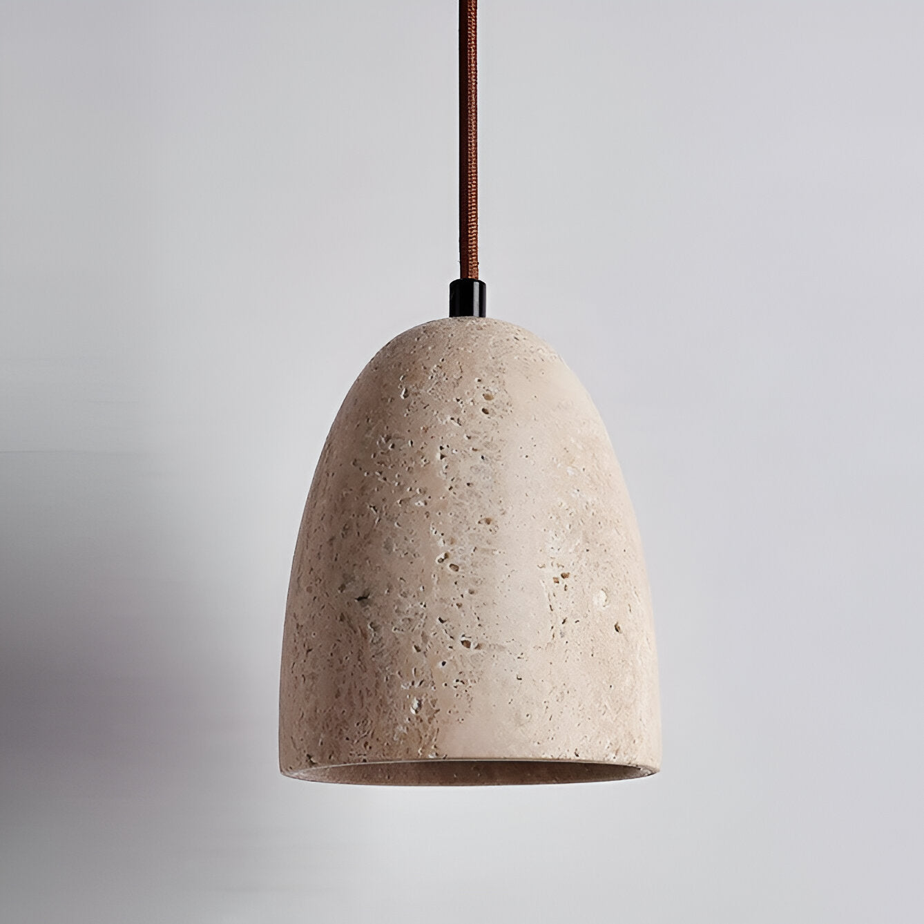 Pendant Light Yellow Travertine Retro Bell Design | Vinoro
