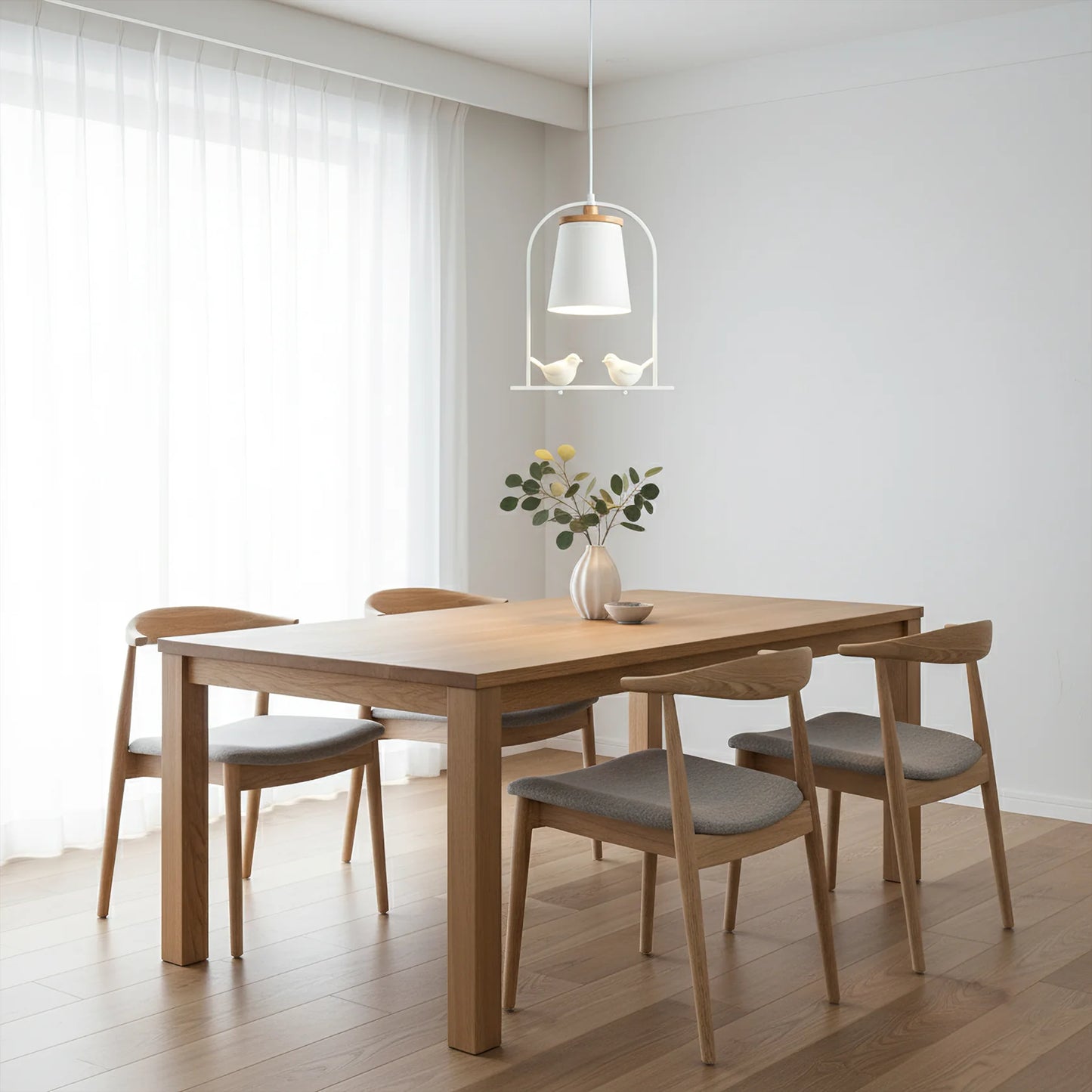 Pendant Light with Bird Details Scandinavian Interior | Arandis
