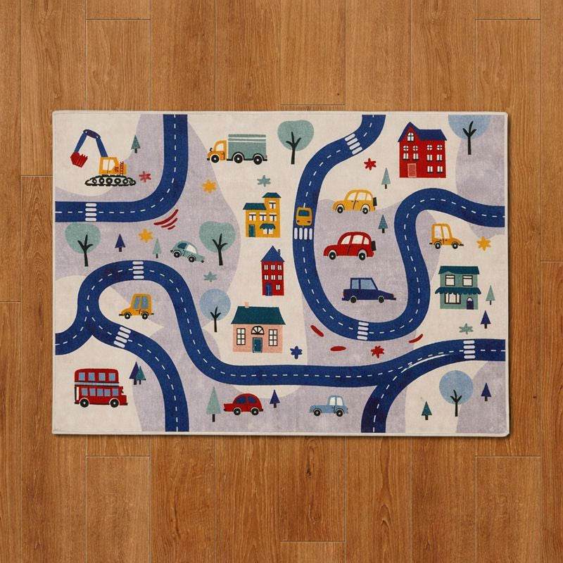 Play Mat Polyester City Design for Kids Room | Mivero