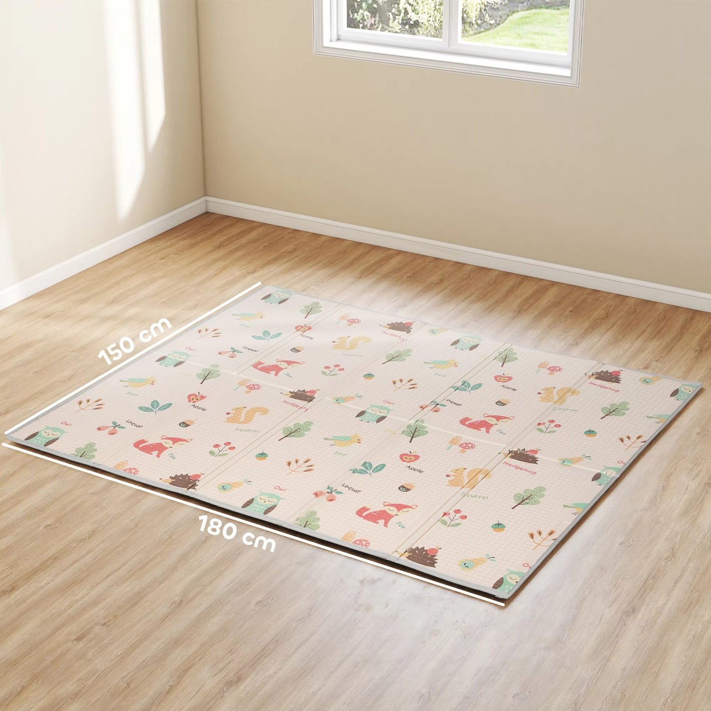 Play Mat Reversible Foldable Baby Activity Rug Multicolor | Aiyapo