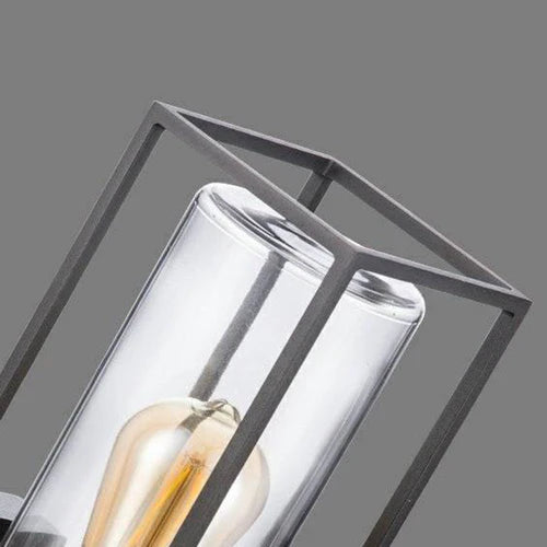 Rectangular Metal Glass Wall Light Outdoor | Silvaro