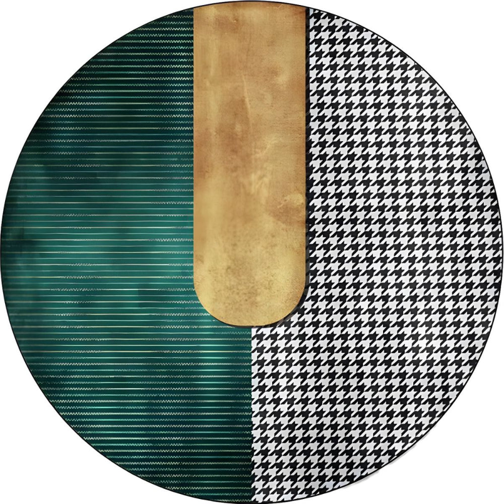 Rug Polyester Round Geometric Pattern Modern Style | Floran