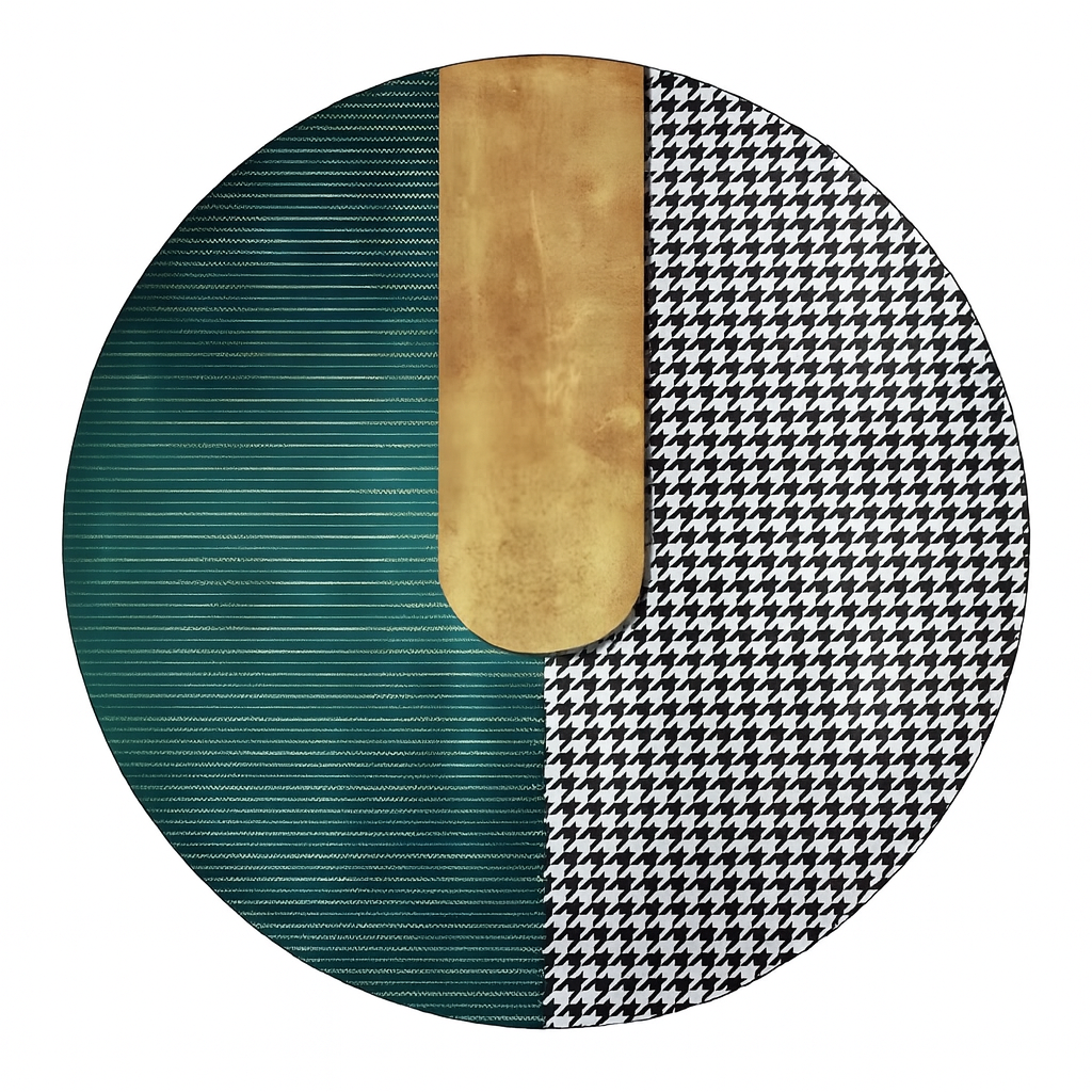 Rug Polyester Round Geometric Pattern Modern Style | Floran