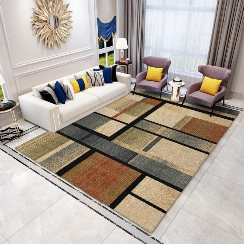 Rug with Block Geometric Pattern for Modern Interiors | Tavero