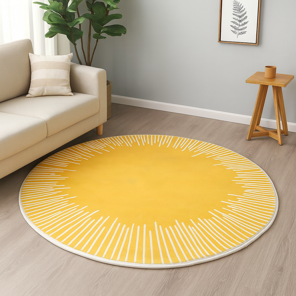 Rug with Polyester Anti-Slip Modern Design | Solvian