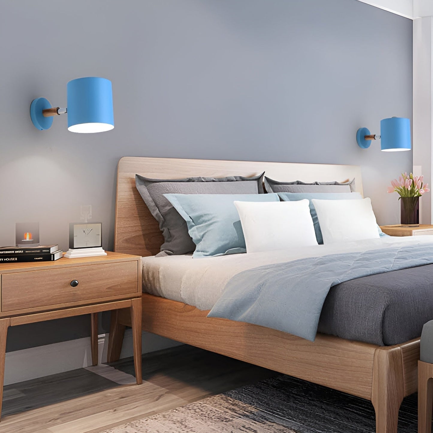 Scandinavian Wall Light Adjustable 90° Wood Metal | Olvaro