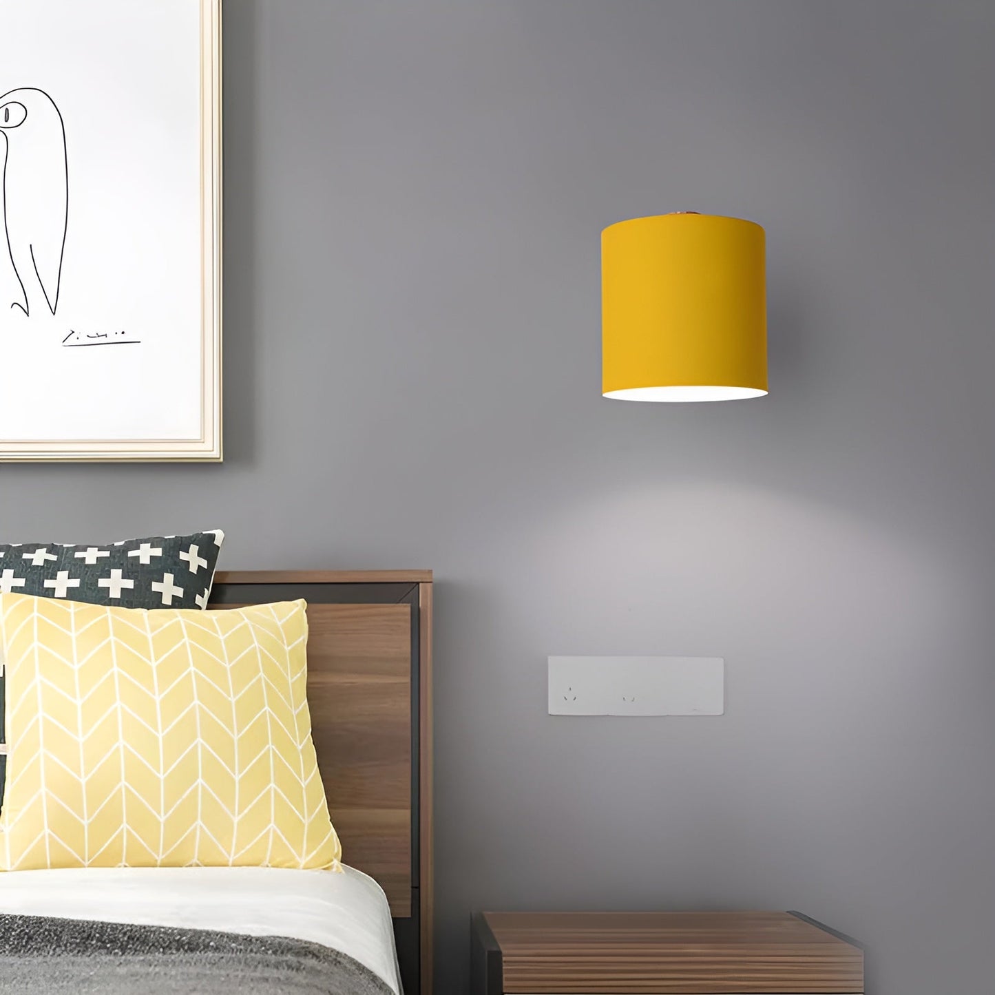 Scandinavian Wall Light Adjustable 90° Wood Metal | Olvaro