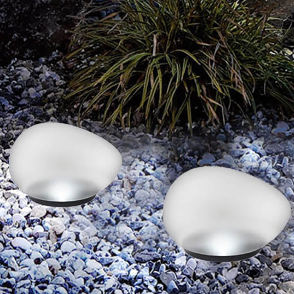 Solar Frosted Globe Ground Light Outdoor | Toldan