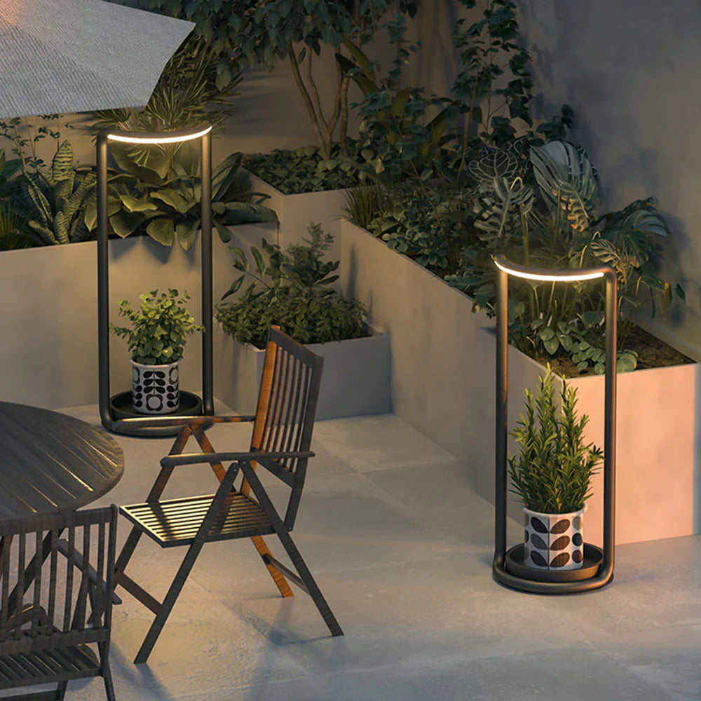 Solar LED Rectangular Outdoor Floor Lamp Garden Light | Revelo