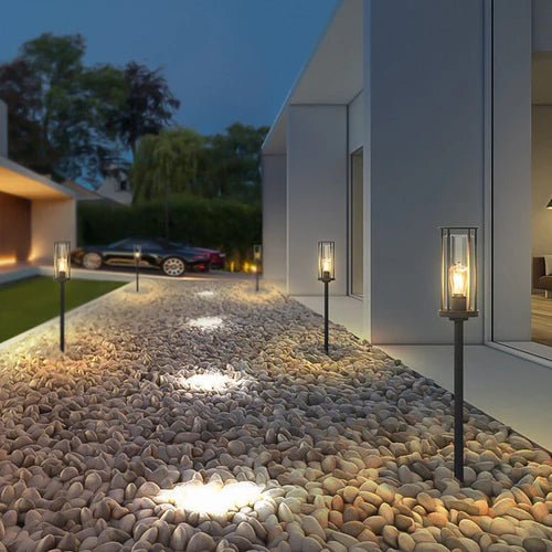 Solar Metal Path Light Outdoor Garden Modern Design | Raylio
