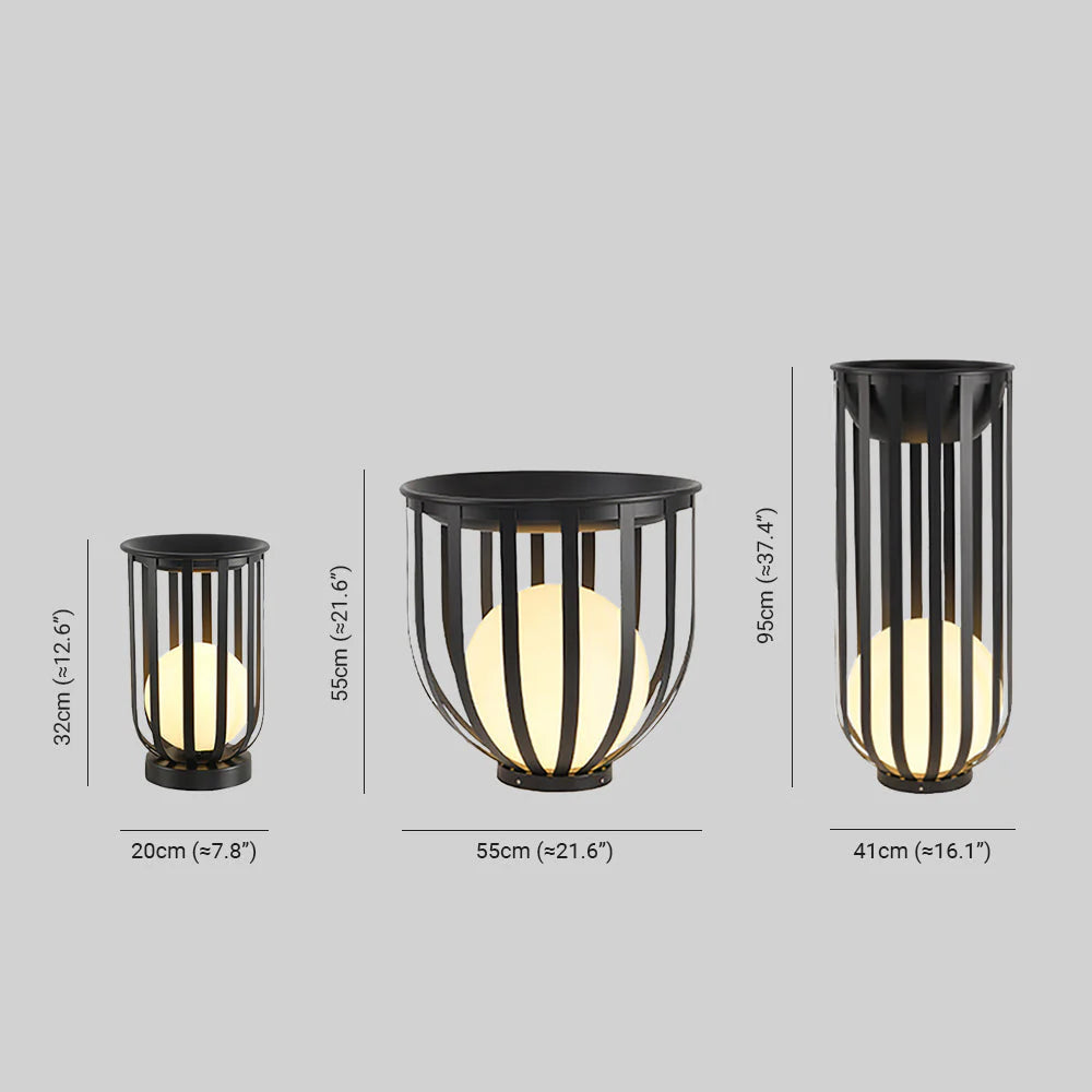 Solar Powered Metal Outdoor Floor Lamp Modern Design | Solarvo