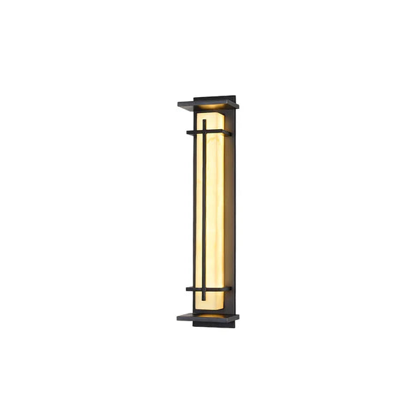 Stainless Steel Outdoor Wall Light Alabaster Look | Raylux