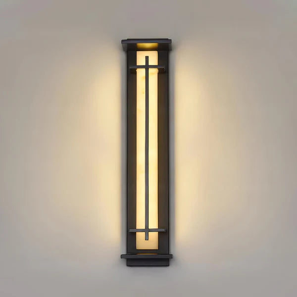 Stainless Steel Outdoor Wall Light Alabaster Look | Raylux