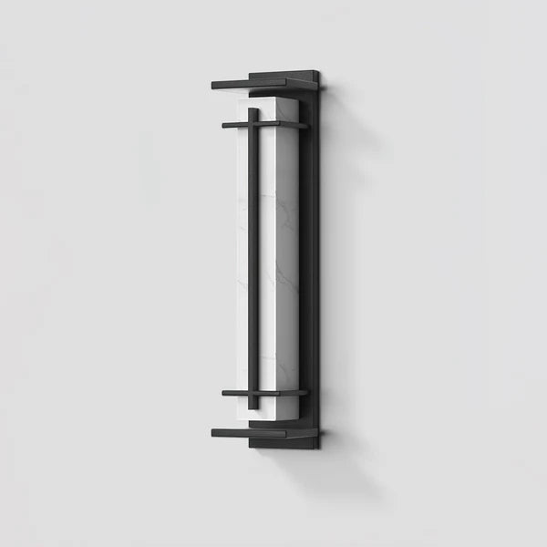 Stainless Steel Outdoor Wall Light Alabaster Look | Raylux
