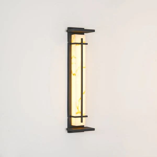 Stainless Steel Outdoor Wall Light Alabaster Look | Raylux